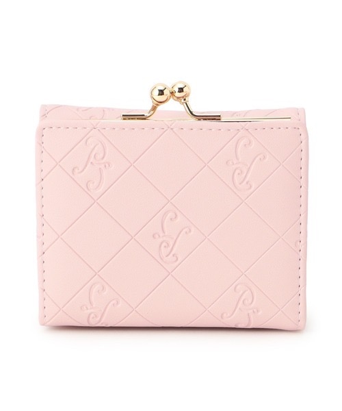 PAUL & JOE(ポール＆ジョー)　口金ミニ財布 エンボススタッズ　ピンク ピンク 口金