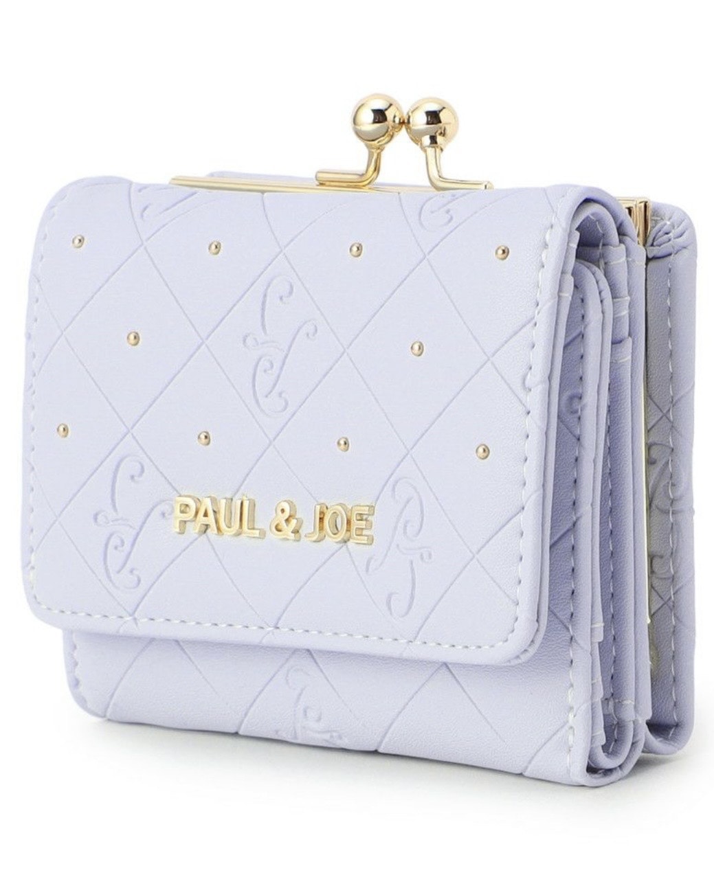 PAUL & JOE(ポール＆ジョー)　口金ミニ財布 エンボススタッズ　スカイ スカイ 口金