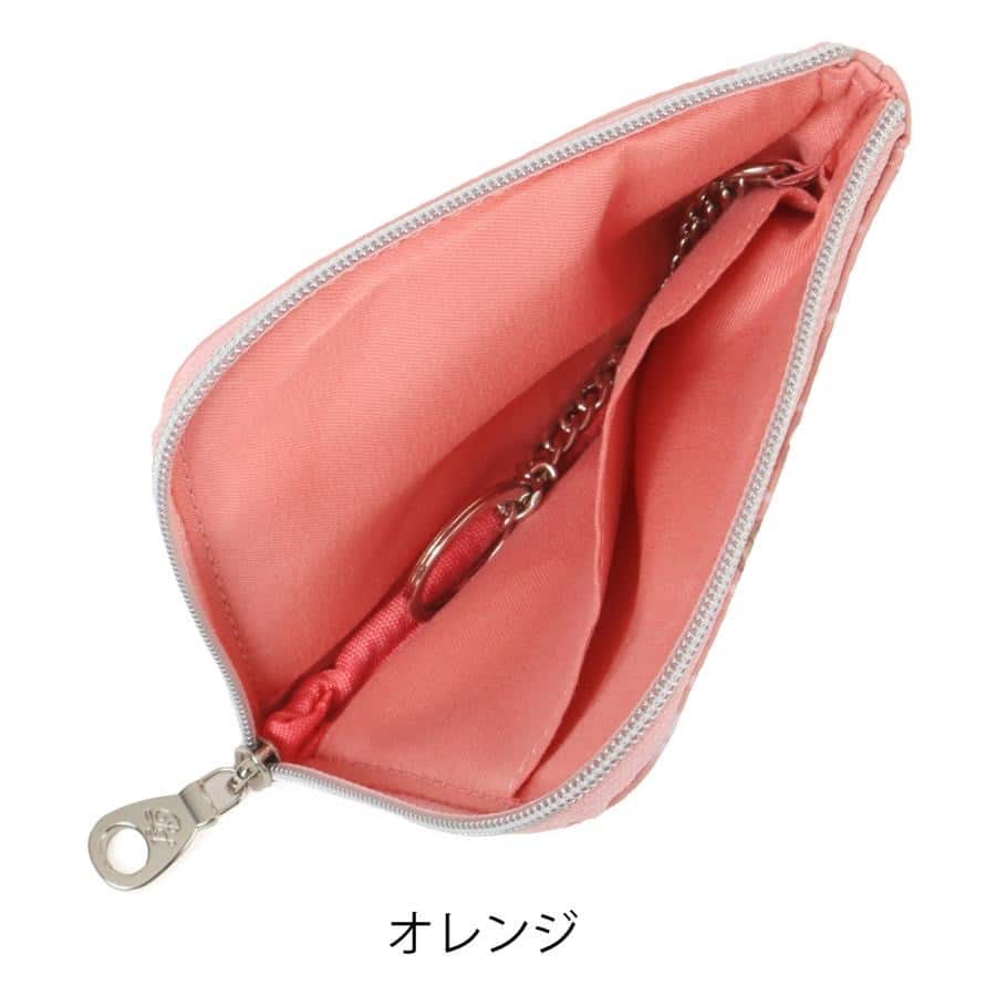 Paul&JOE 【ポールアンドジョー】リール付きコインパスケース　オレンジ（ピンク系）