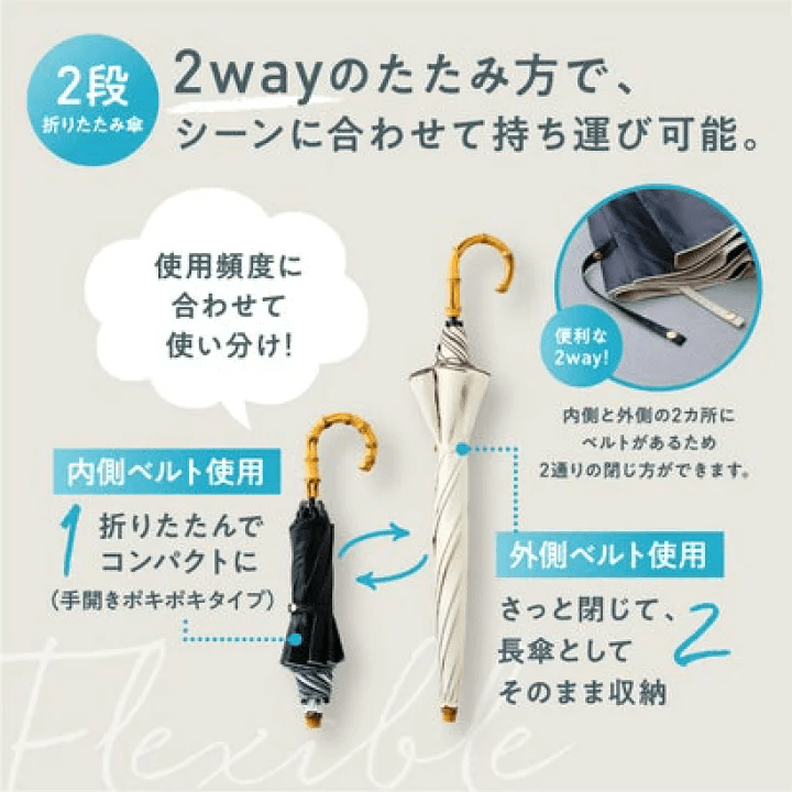 WPC残暑対策で人気の日傘【UVO】（ウーボ）折りたたみ傘　刺繍フラワー　ブラック　旧価格