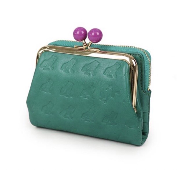 ESSENCE OF POISON　がま口二つ折り財布　グリーン