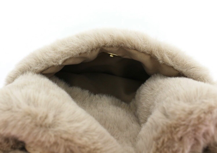 【ミッフィー(miffy)  ミニショルダー　モコモコファー　6042 ミルクティー】