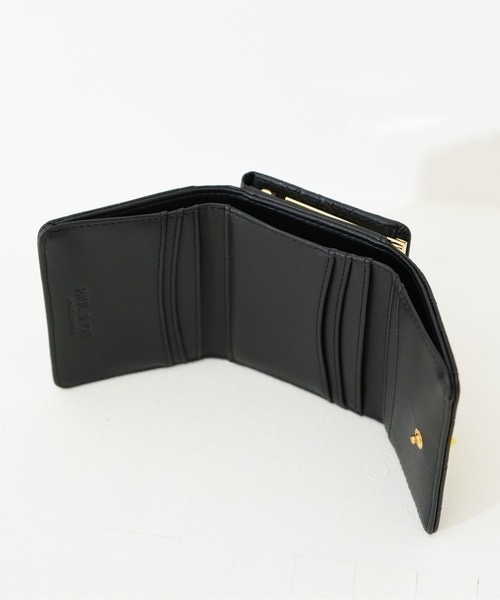 PAUL & JOE　(ポール＆ジョー)　口金ミニ財布 エンボススタッズ　クロ