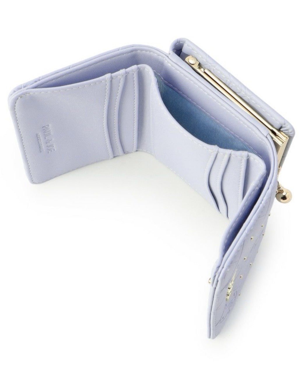 PAUL & JOE(ポール＆ジョー)　口金ミニ財布 エンボススタッズ　スカイ スカイ 口金