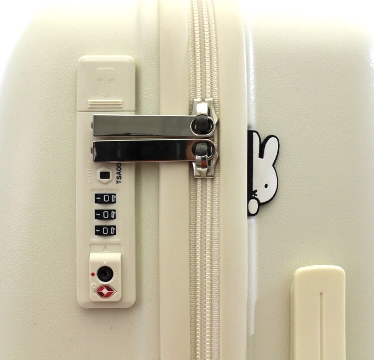 【ミッフィー スーツケース　Sサイズ ジッパータイプ 】ホワイト WH 48