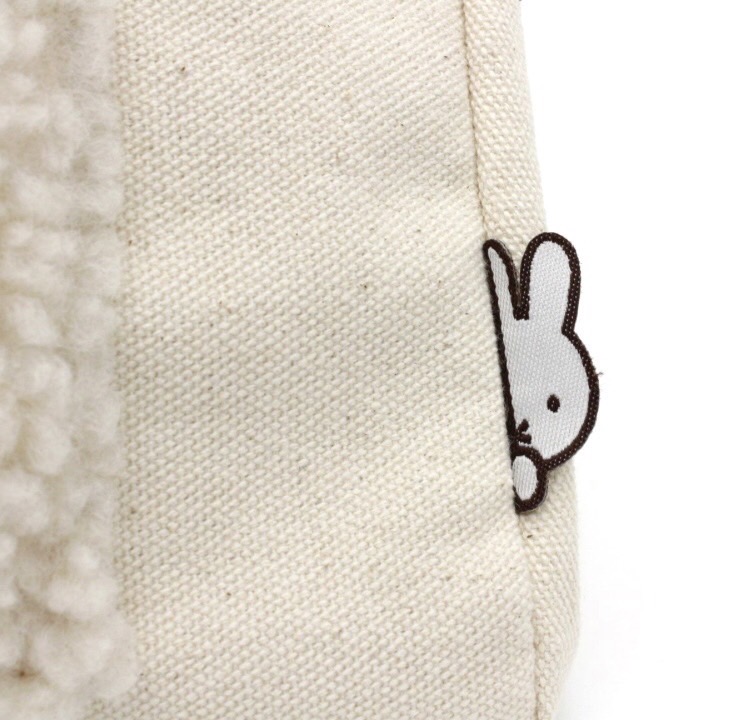 【miffy】ミッフィー　サイドボタンボア付ミニトート　6040WH