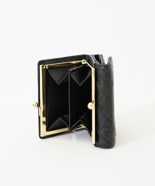 PAUL & JOE　(ポール＆ジョー)　口金ミニ財布 エンボススタッズ　クロ