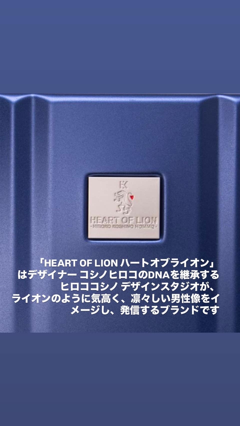 コシノヒロコデザイン 機内持ち込みスーツケース 　ネイビー