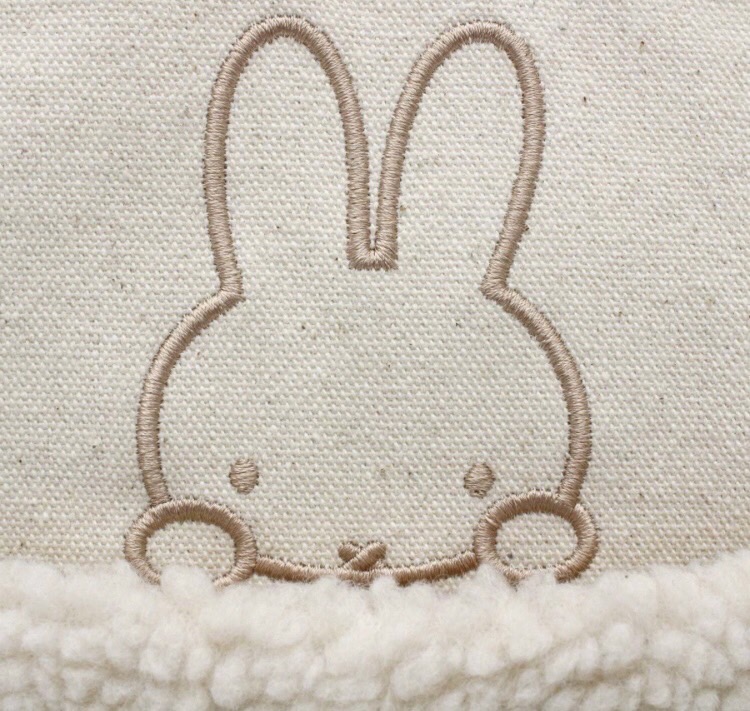 【miffy】ミッフィー　サイドボタンボア付ミニトート　6040WH