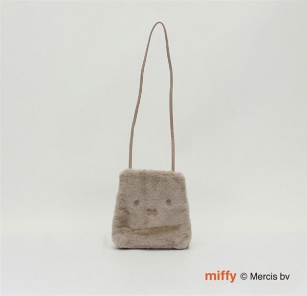 【ミッフィー(miffy)  ミニショルダー　モコモコファー　6042 ミルクティー】