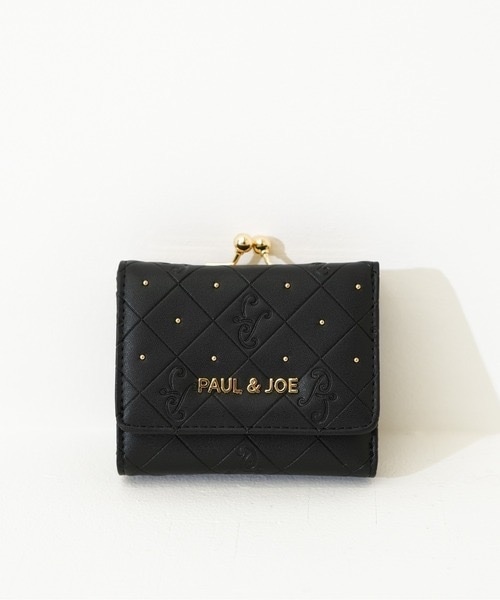 PAUL & JOE　(ポール＆ジョー)　口金ミニ財布 エンボススタッズ　クロ