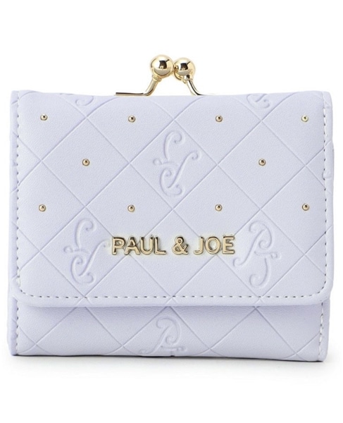 PAUL & JOE(ポール＆ジョー)　口金ミニ財布 エンボススタッズ　スカイ スカイ 口金