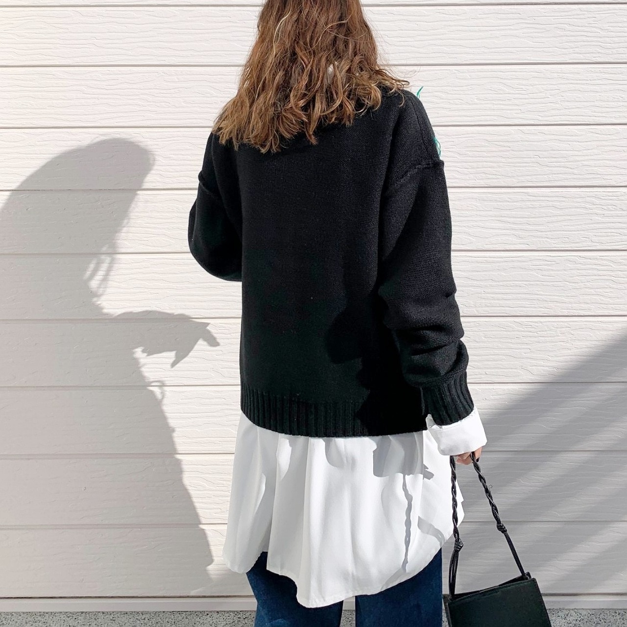 4色ニュアンスボーダーニット ブラック Free