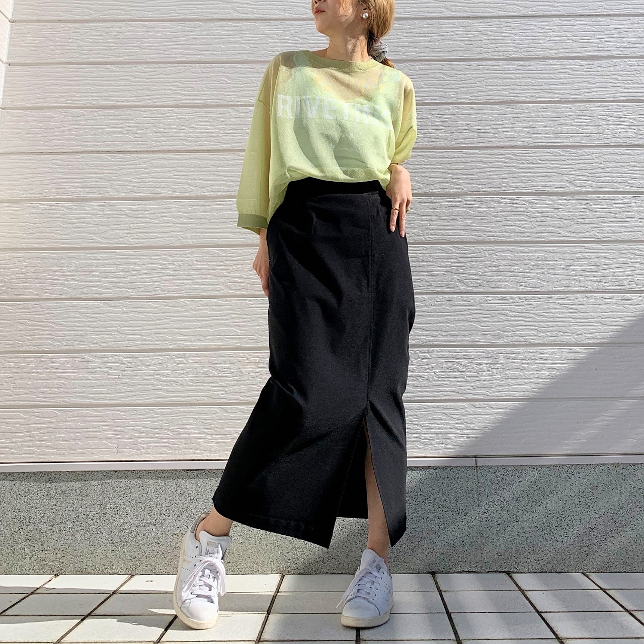 ストレッチタイトスカート ブラック Free