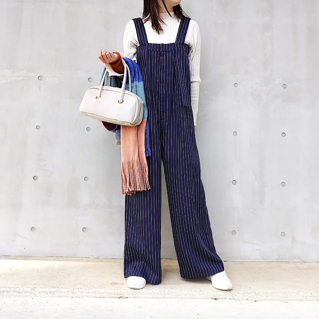 ワイドベルトサロペット グレー Free