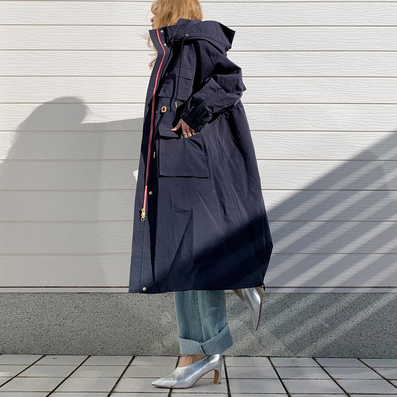 モッズコート ネイビー Free