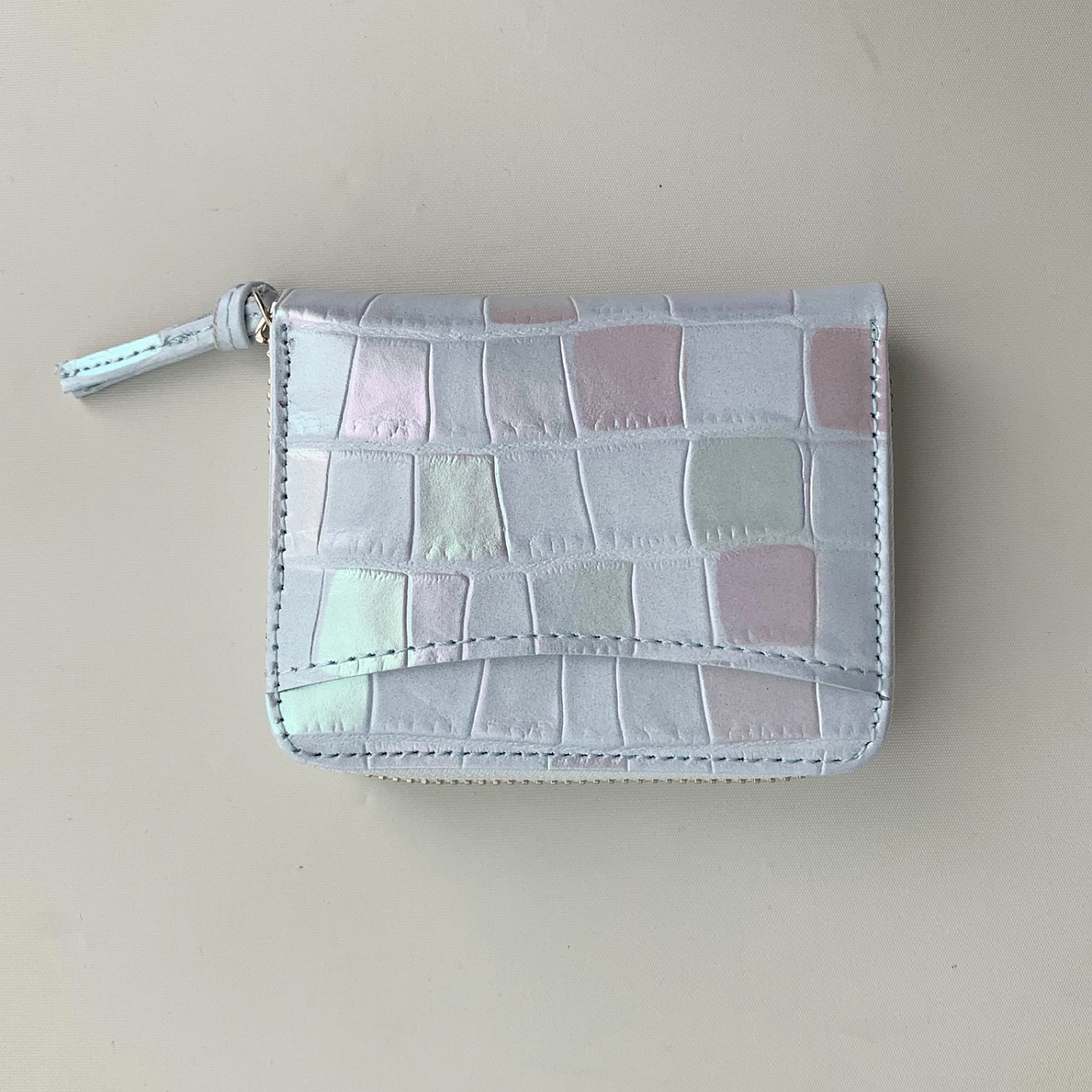 パールクロコジャバラウォレット ブルー Free