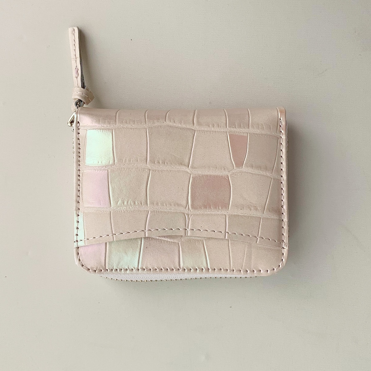 パールクロコジャバラウォレット ピンク Free