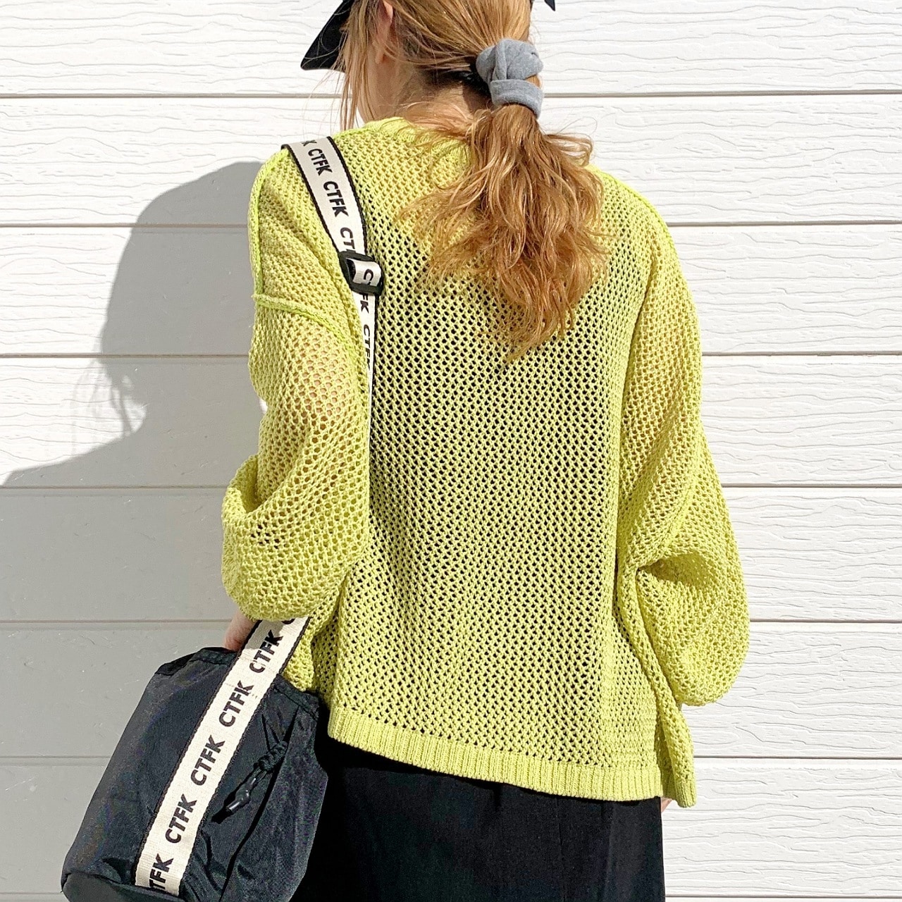 メッシュロゴニット ライム Free