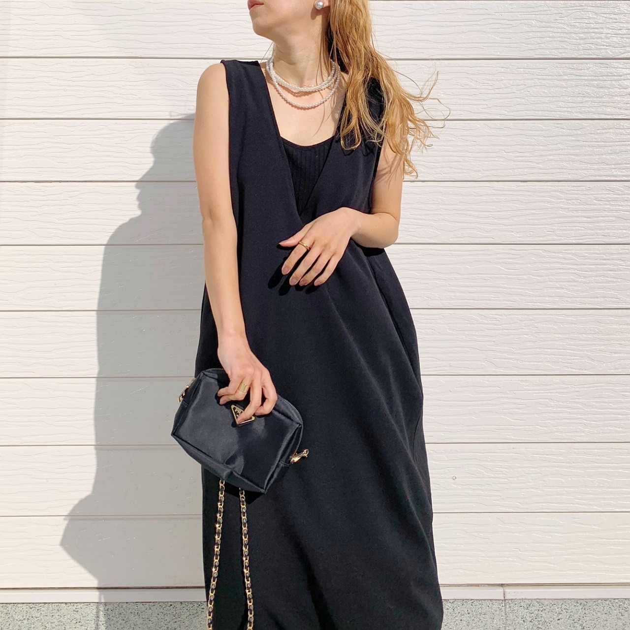 前後2wayリボンセットワンピース ブラック Free