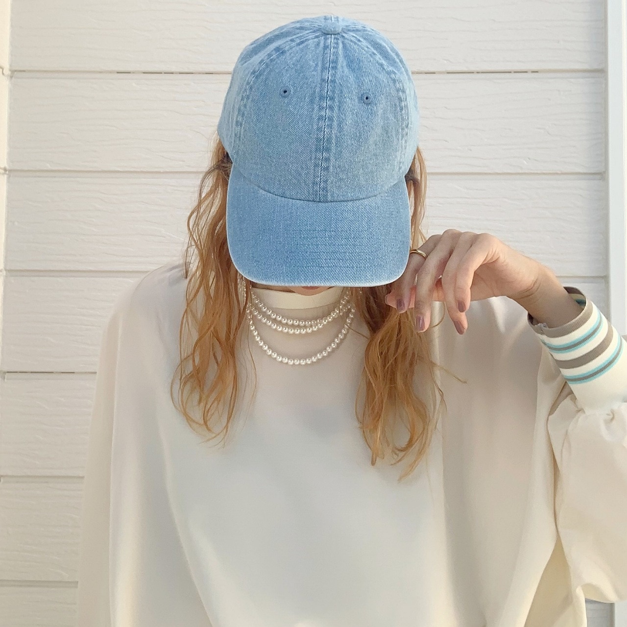 Rizz Q刺繍CAP インディゴ Free