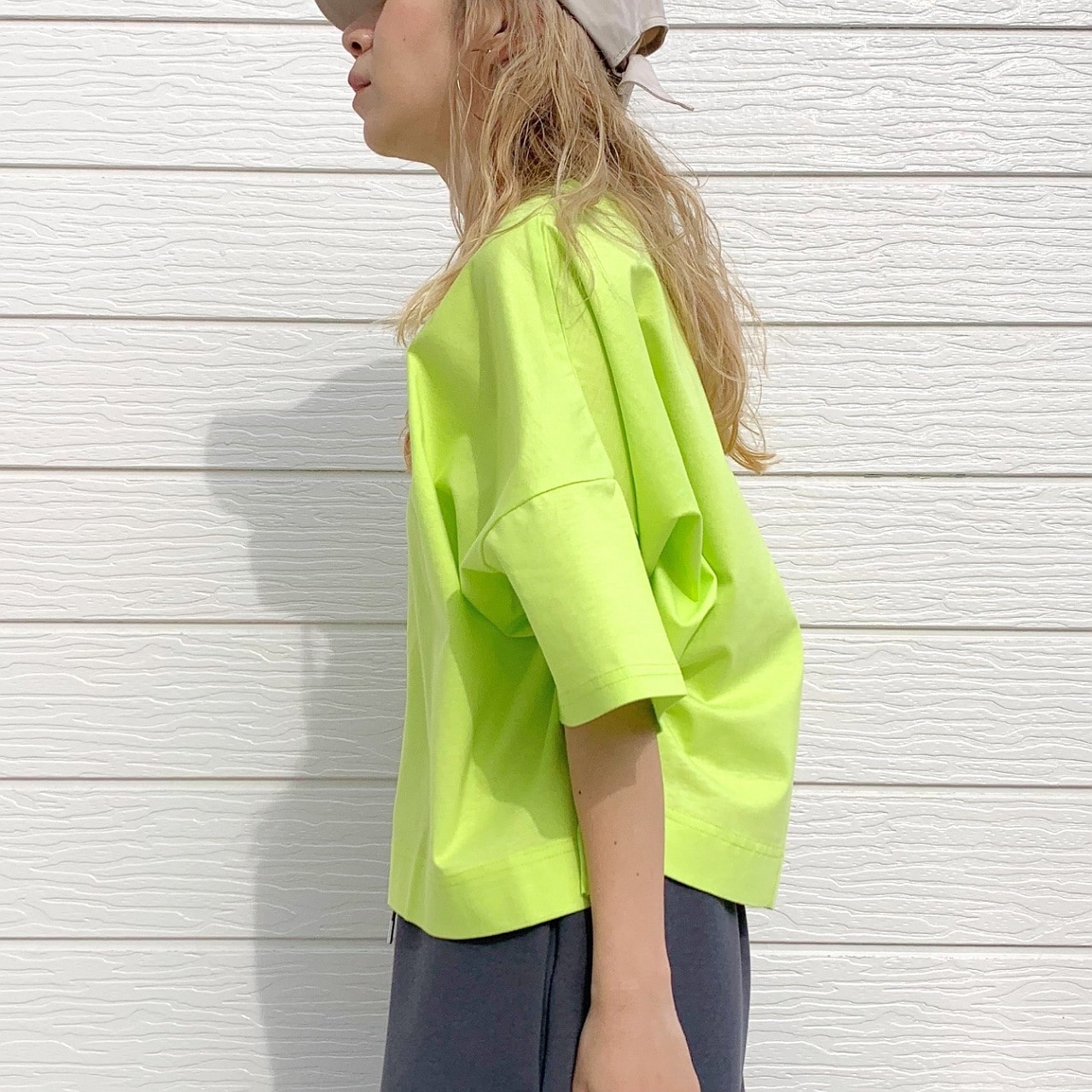 ドライタッチコットントップス イエロー Free