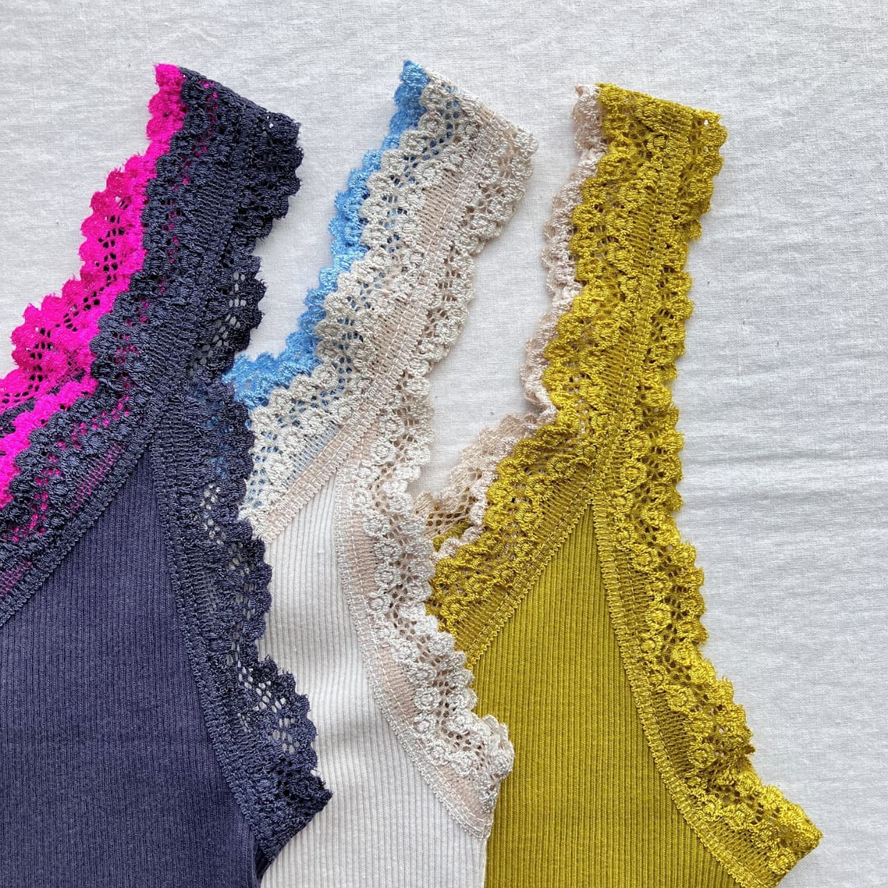 【定番】バイカラーテレコタンク マスタード Free