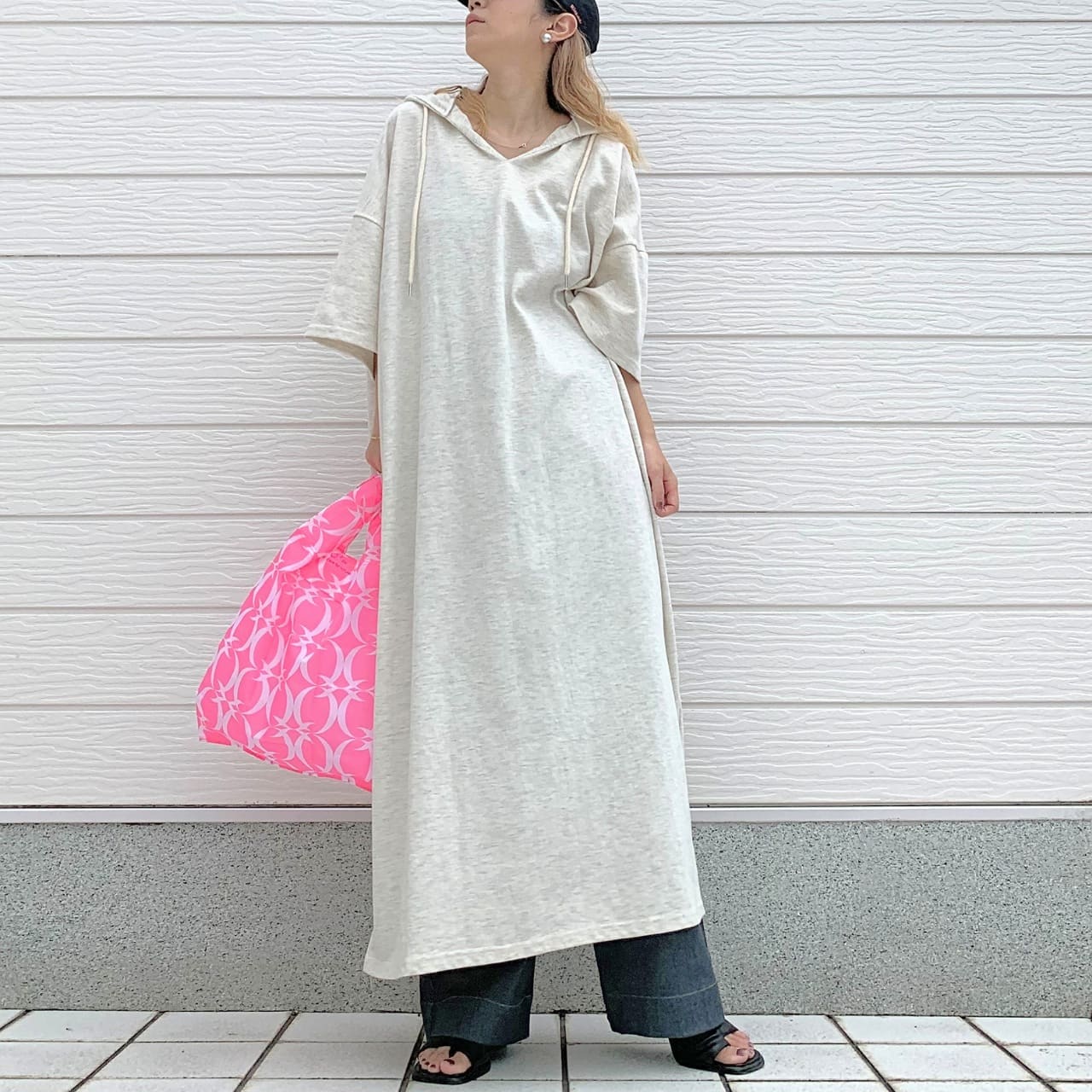 ビッグサイズマキシワンピース アイボリー Free