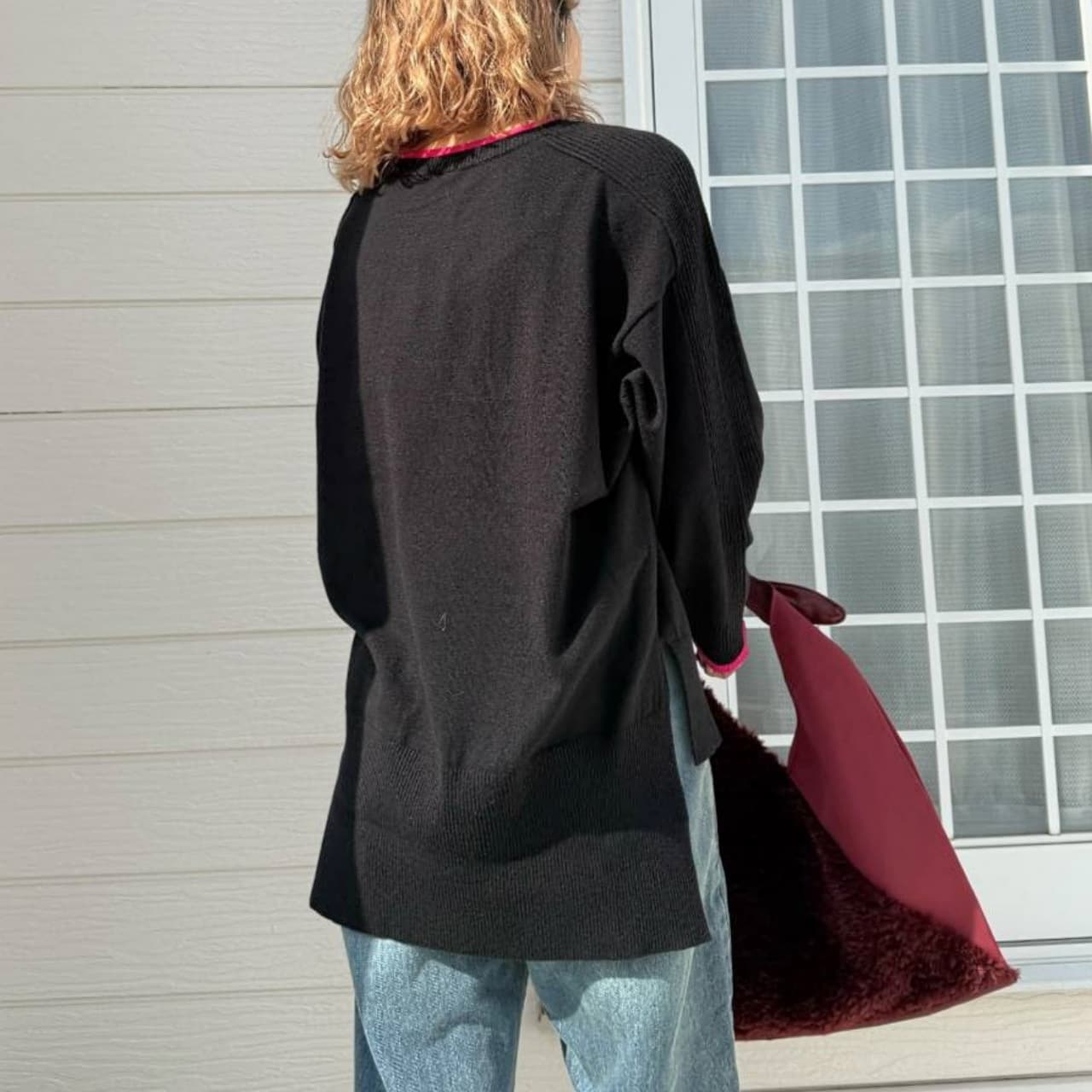 エンボスロゴニット ブラック Free