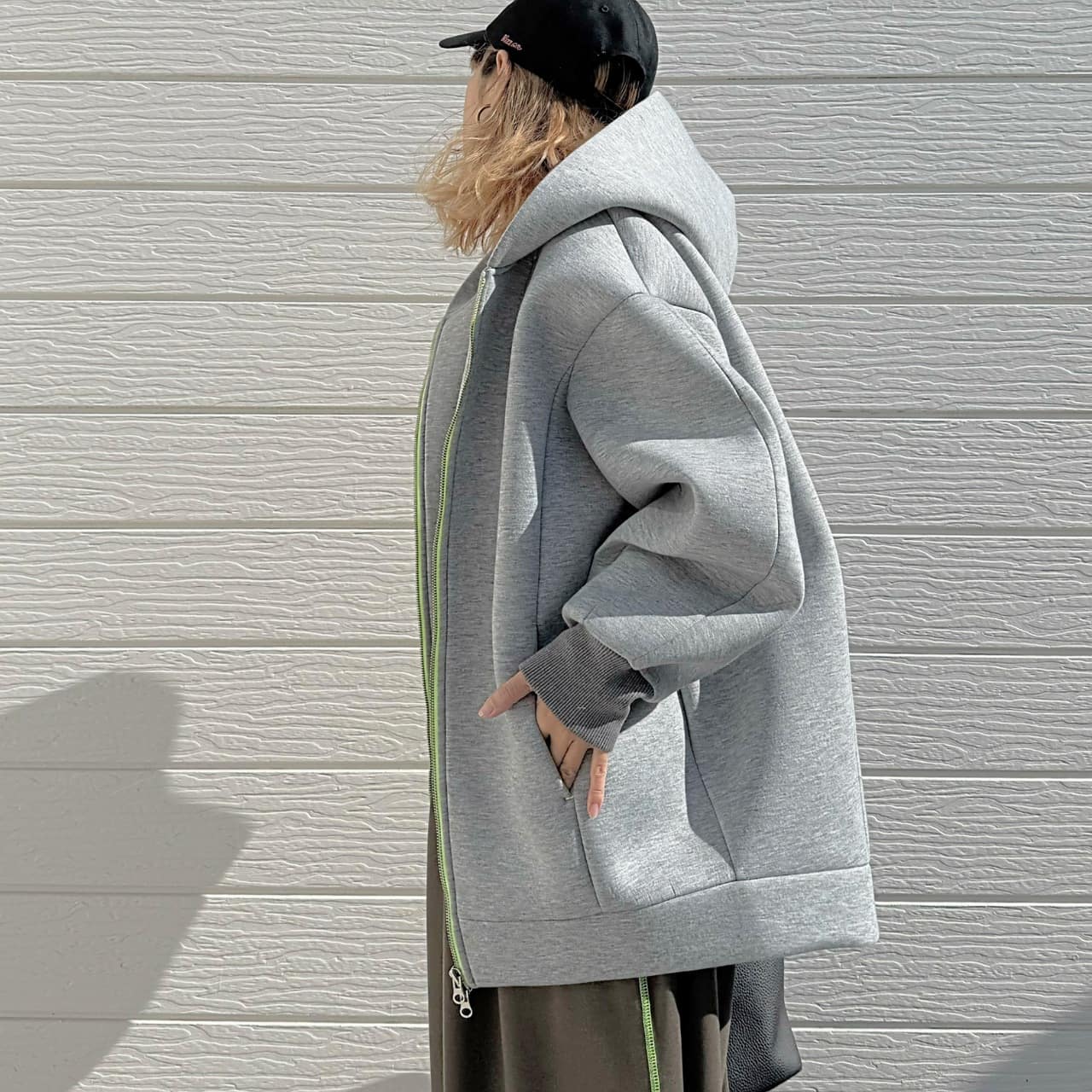 ボンディングパーカー グレー Free