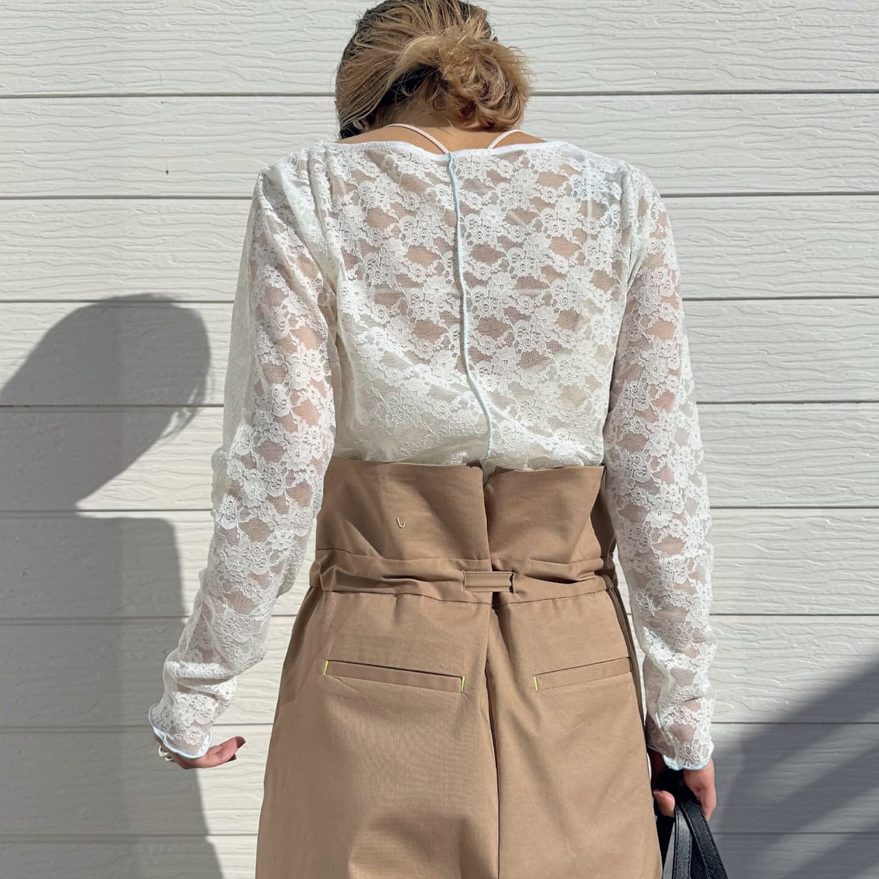 レーシーライントップス ホワイト Free