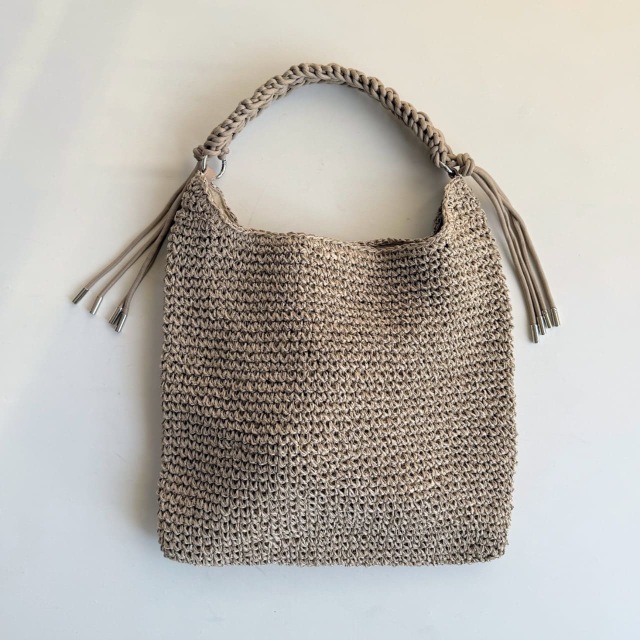 パラコードクロシェトート ベージュ Free