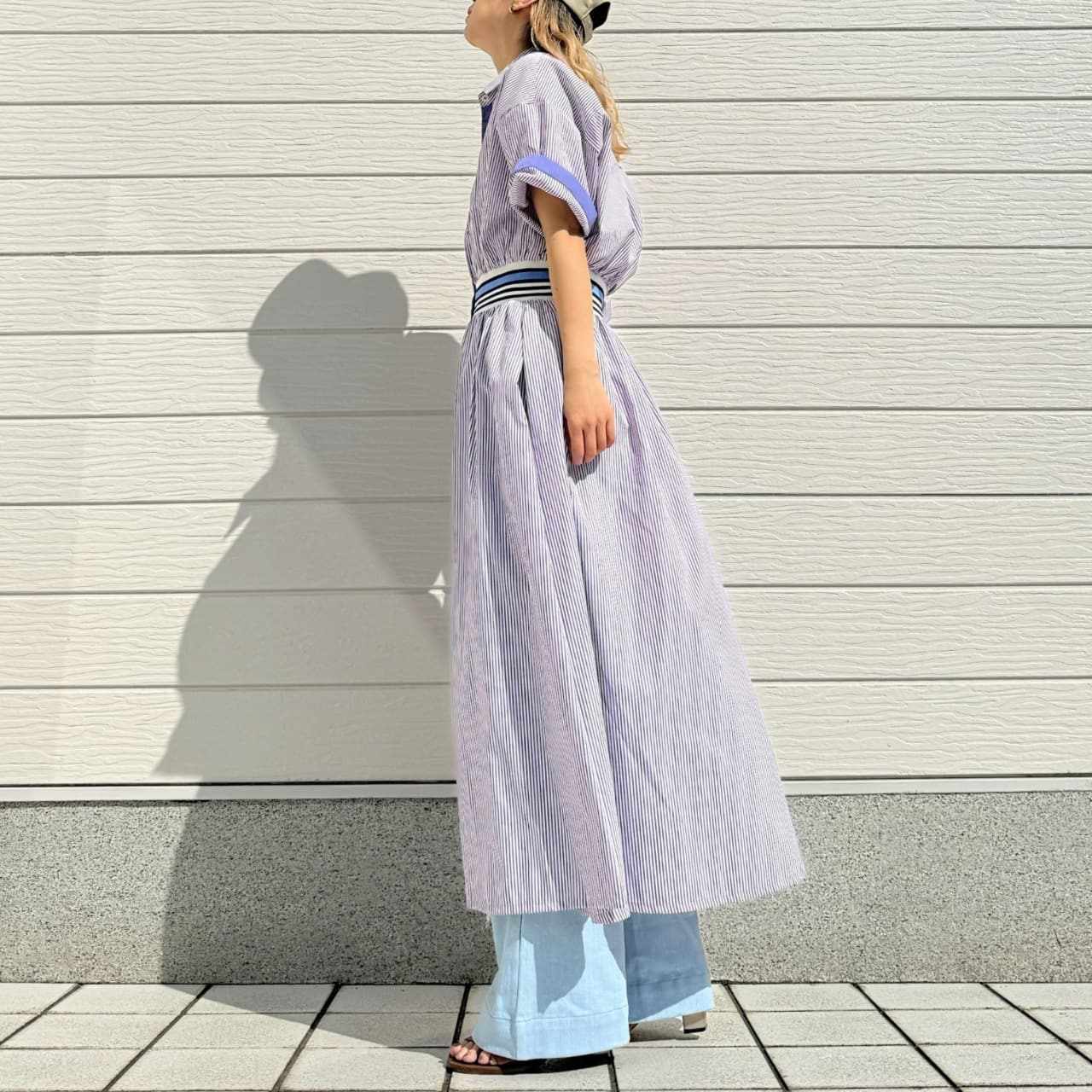 リブドッキングワンピース パープル Free