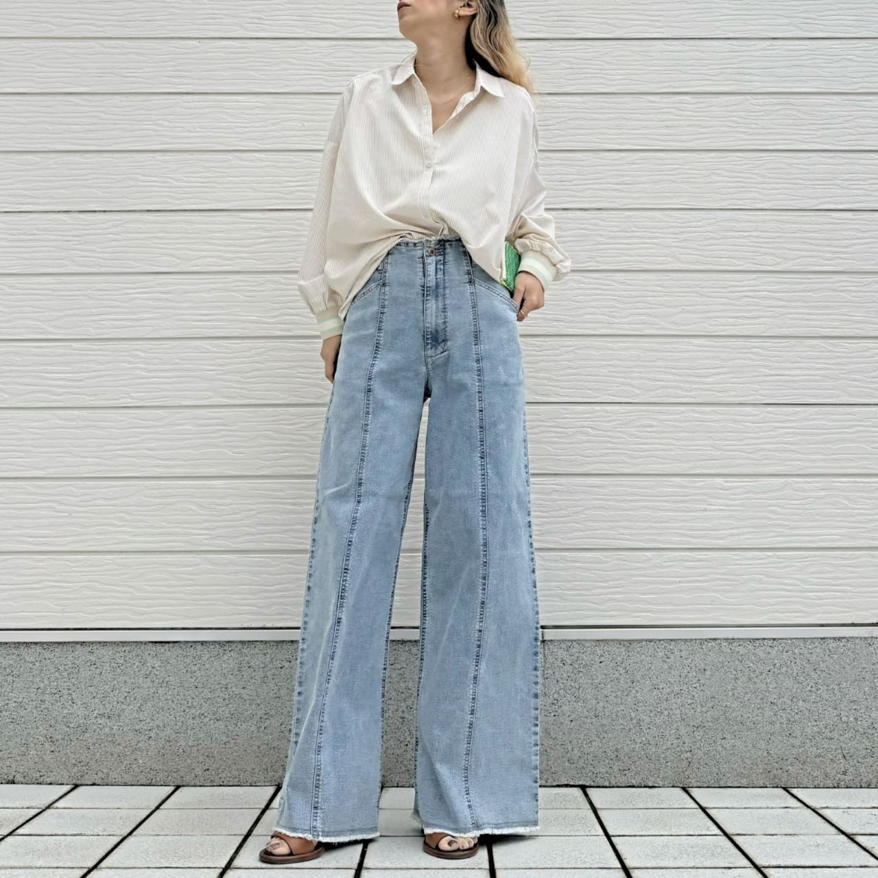 ストレッチデニムパンツ インディゴ Free