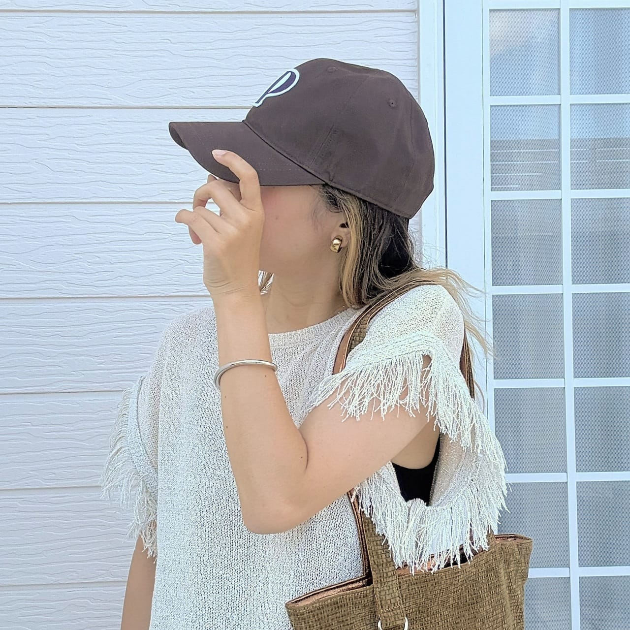 ツイルワッペンCAP ブラウン(P) Free