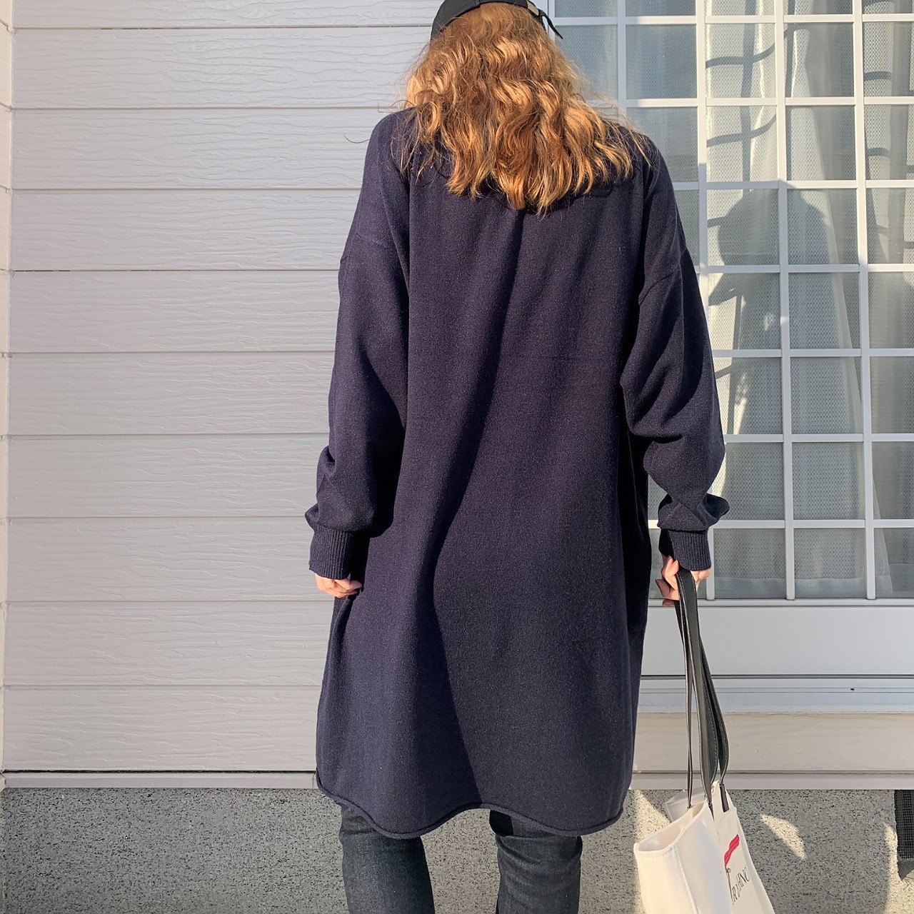 ロゴニット ネイビー Free