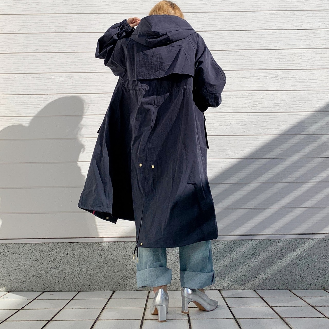 モッズコート ネイビー Free