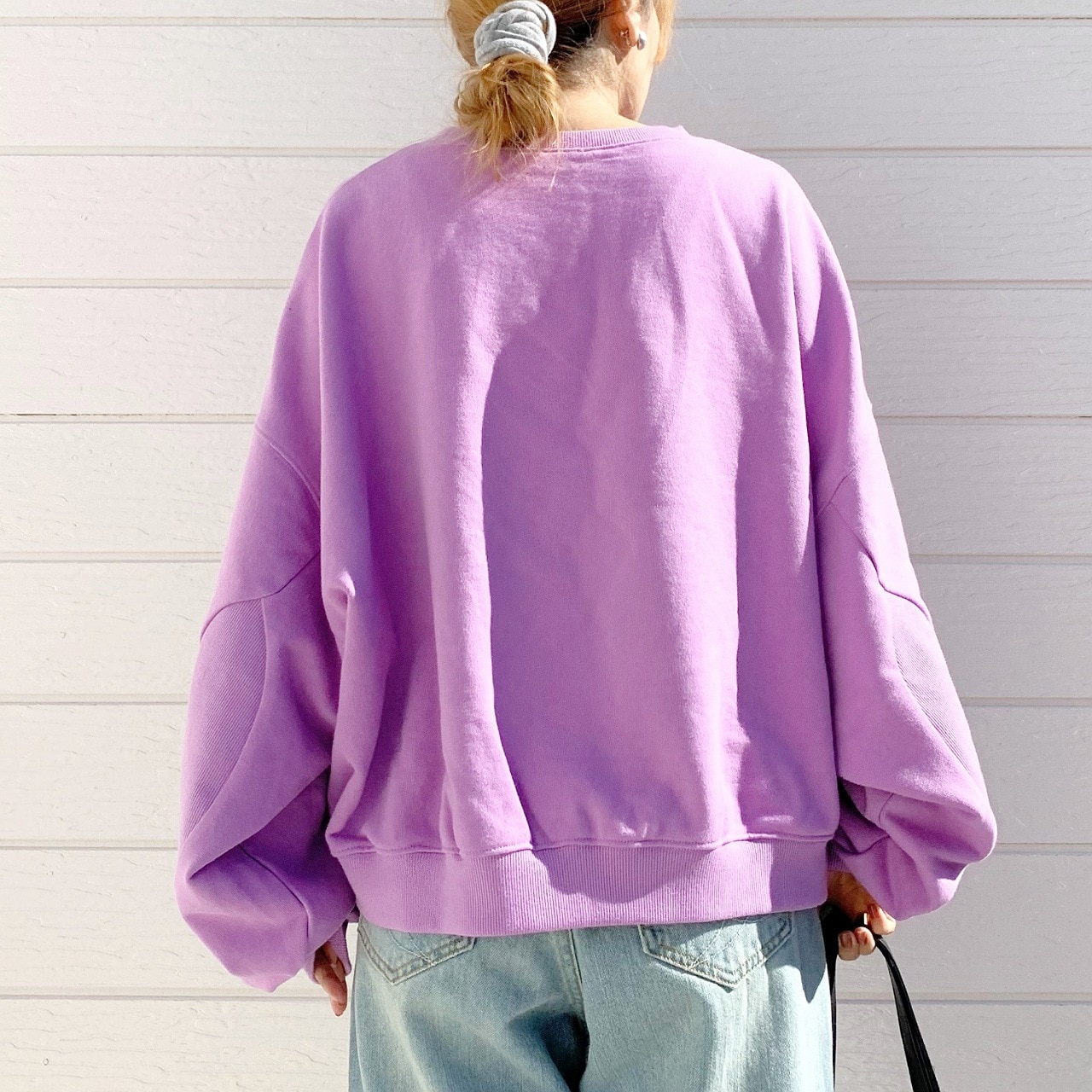 裏毛09プリントトレーナー ラベンダー Free