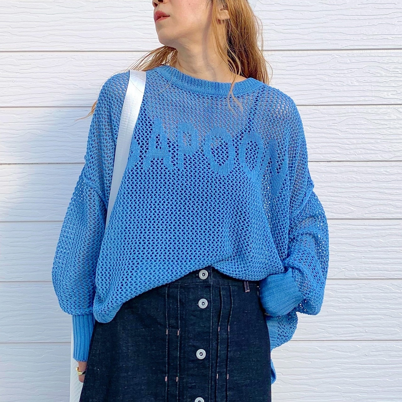 メッシュロゴニット ライム Free