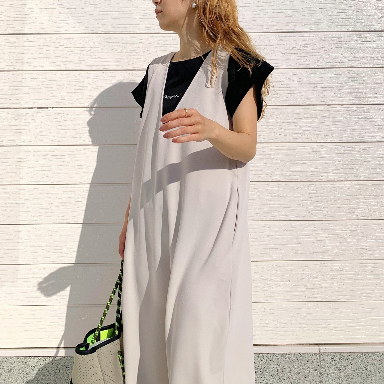 前後2wayリボンセットワンピース ブラック Free