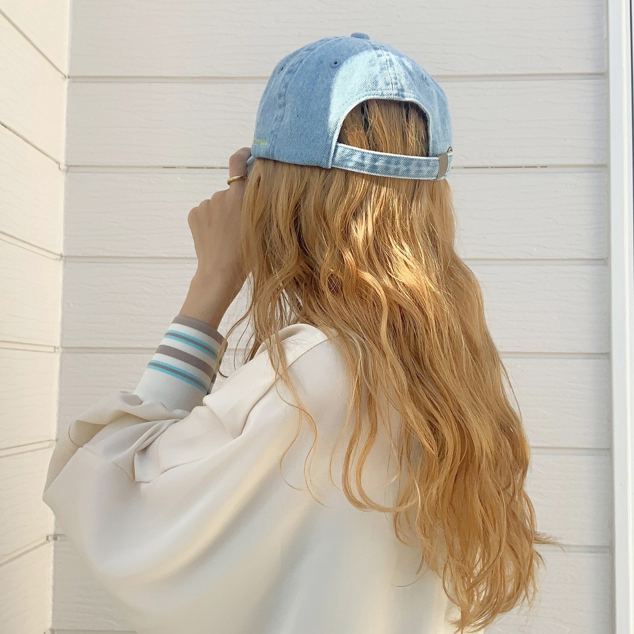 Rizz Q刺繍CAP インディゴ Free