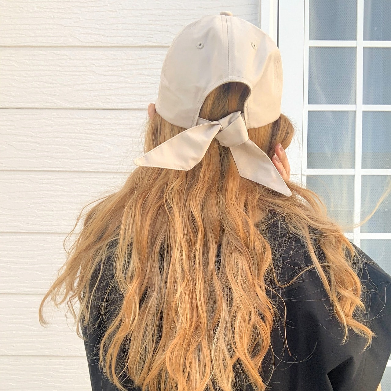 リボンキャップ アイボリー Free