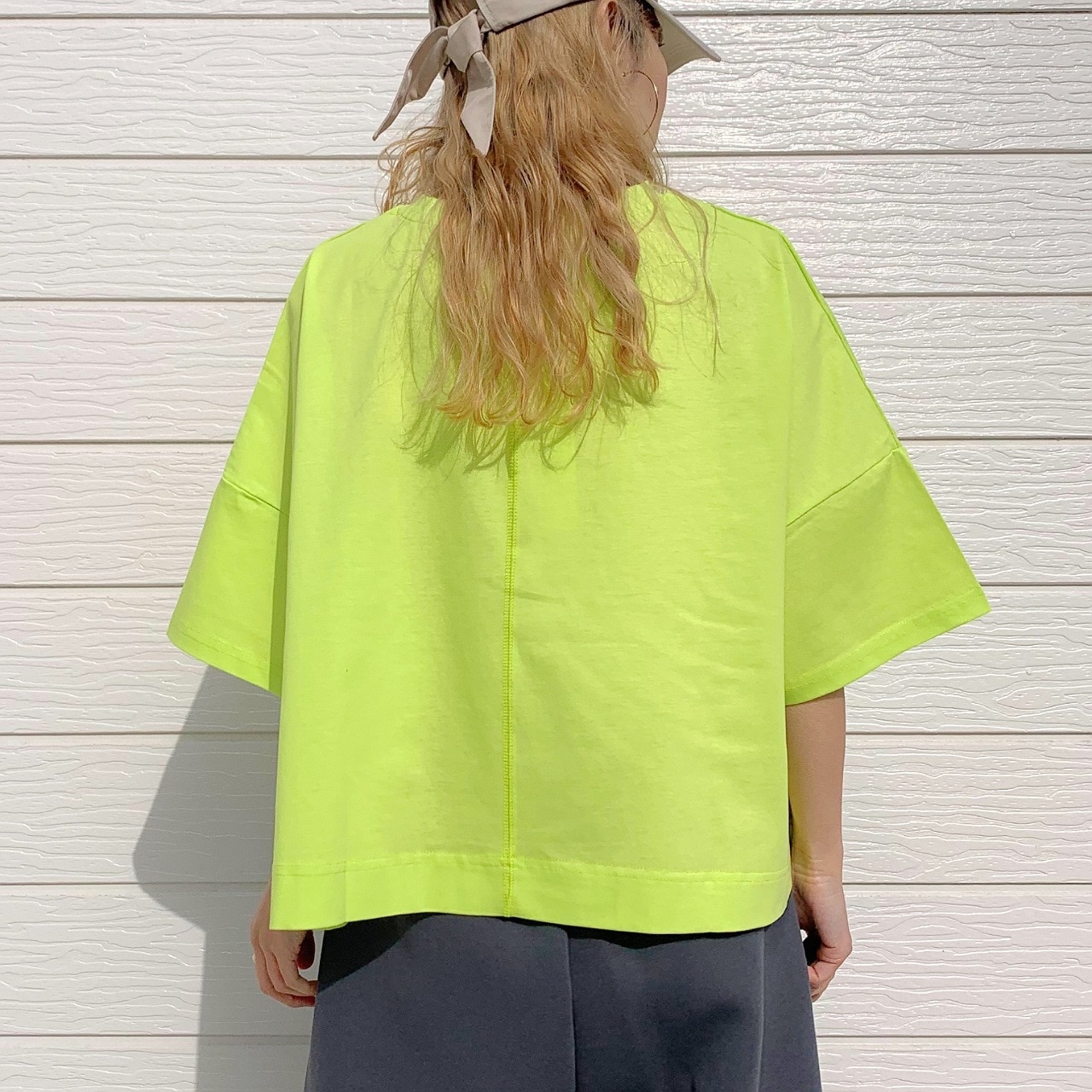 ドライタッチコットントップス イエロー Free