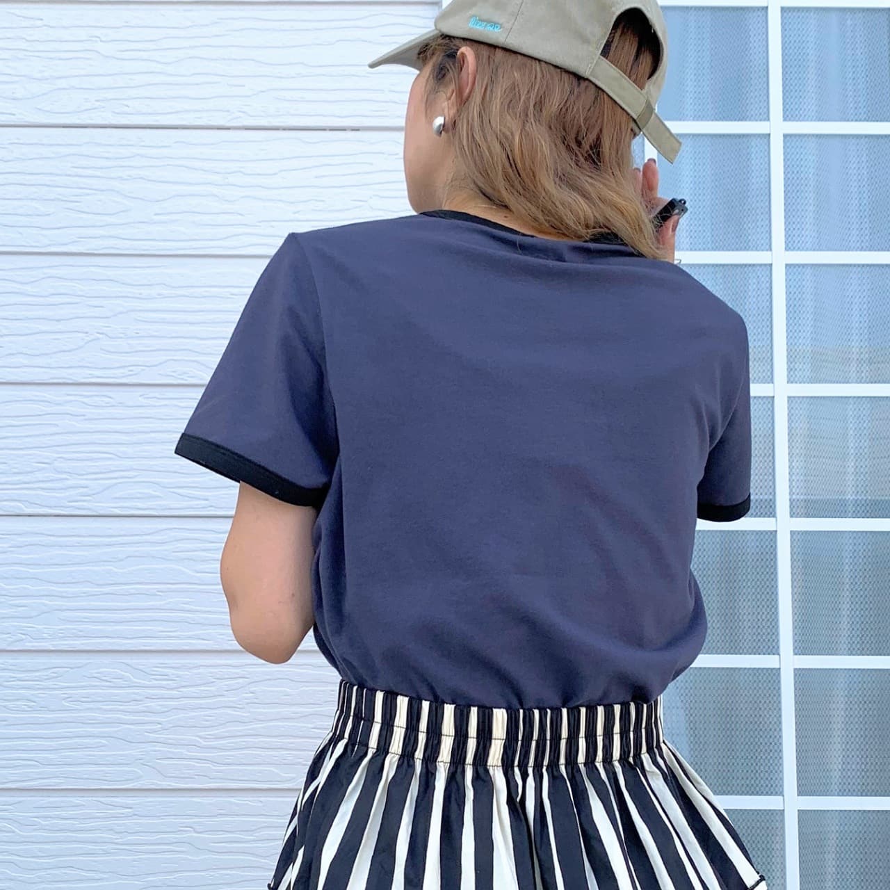 リンガーロゴプリントT オリーブベージュ Free