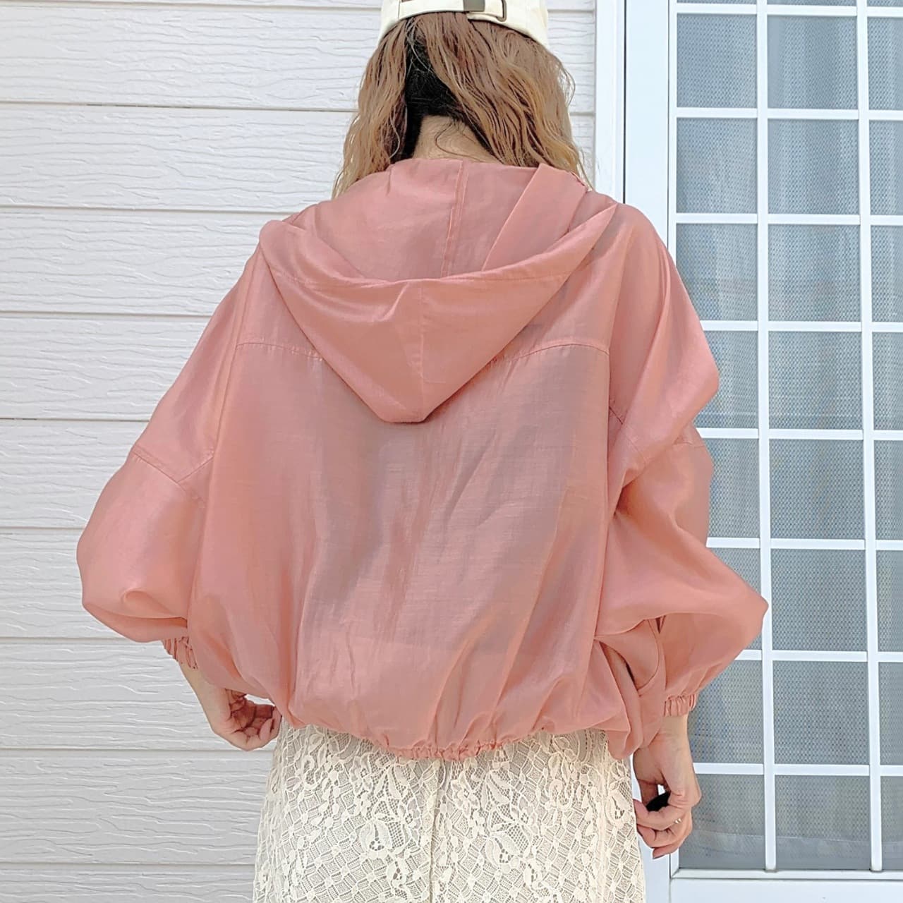 シアーパーカー ピンク Free