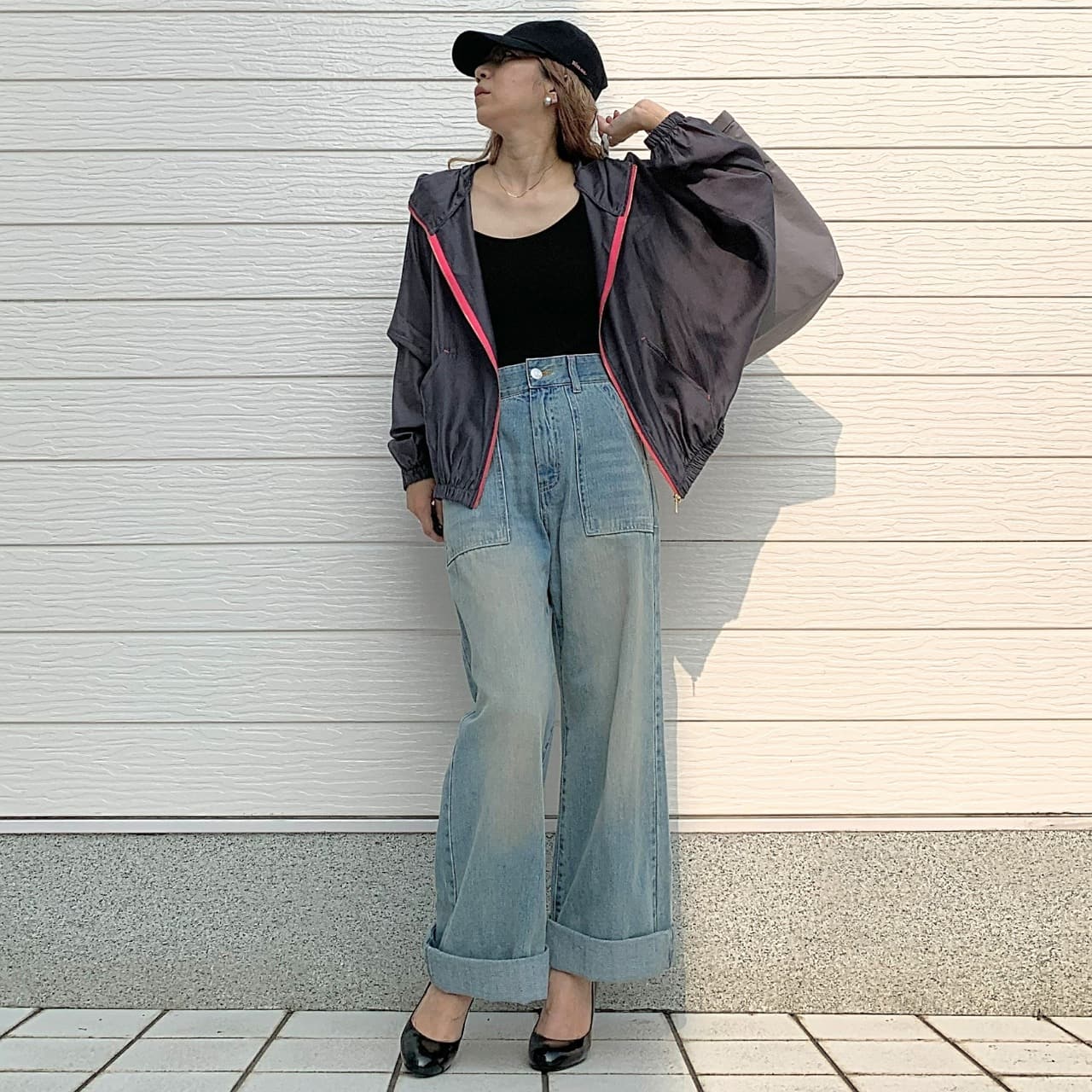 シアーパーカー ネイビー Free