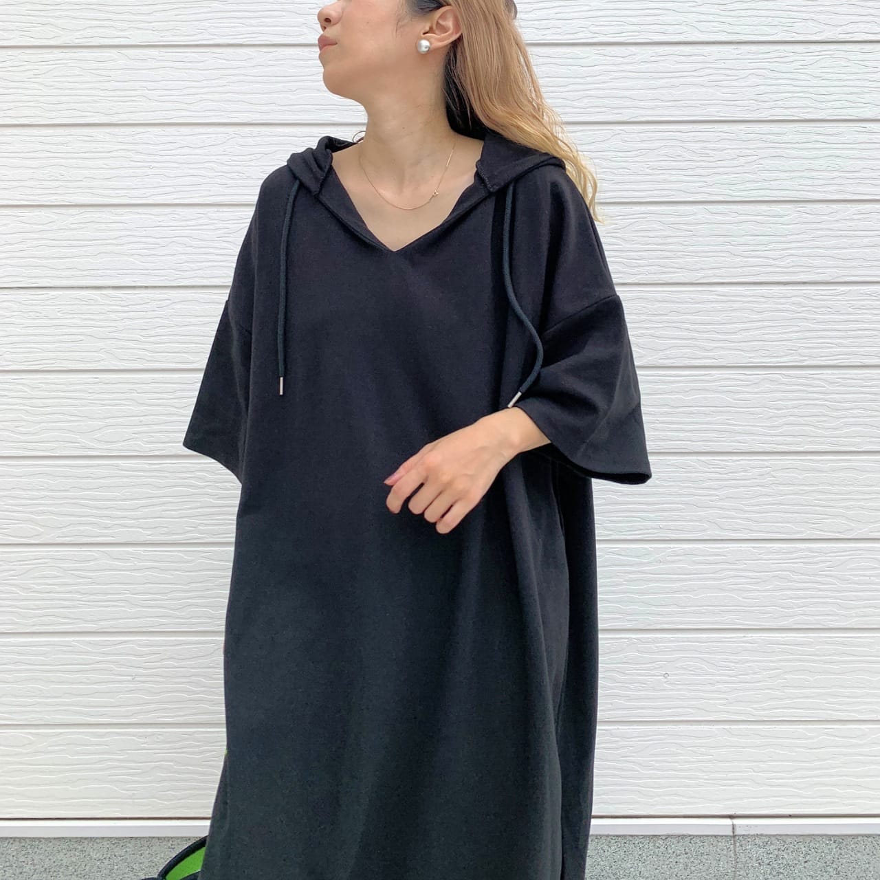 ビッグサイズマキシワンピース ブラック Free