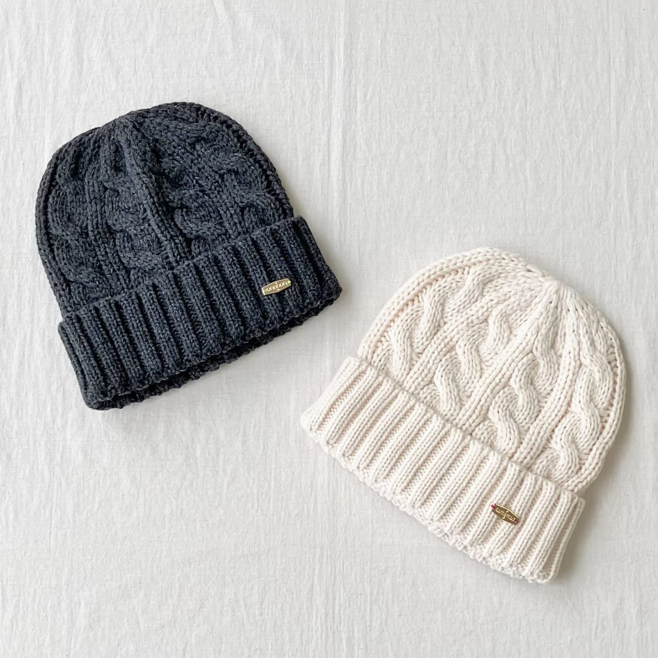 ケーブルニットワッチ アイボリー Free