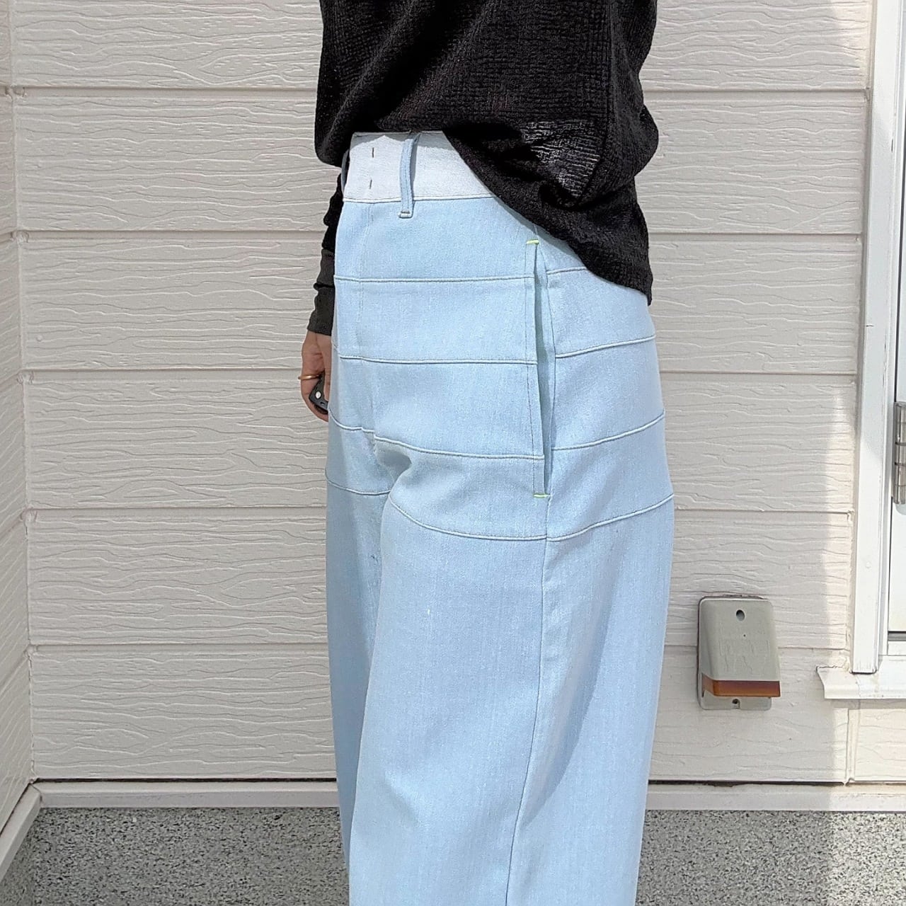 ボーダーラインデニムパンツ ブルー S(36)