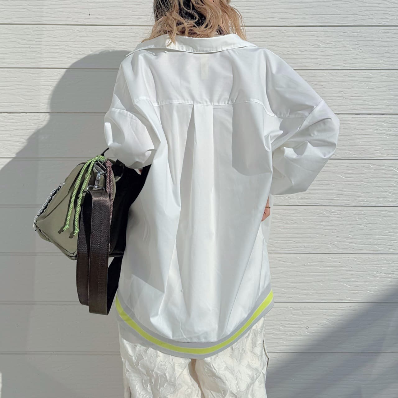 リブドッキングシャツ ブラック Free